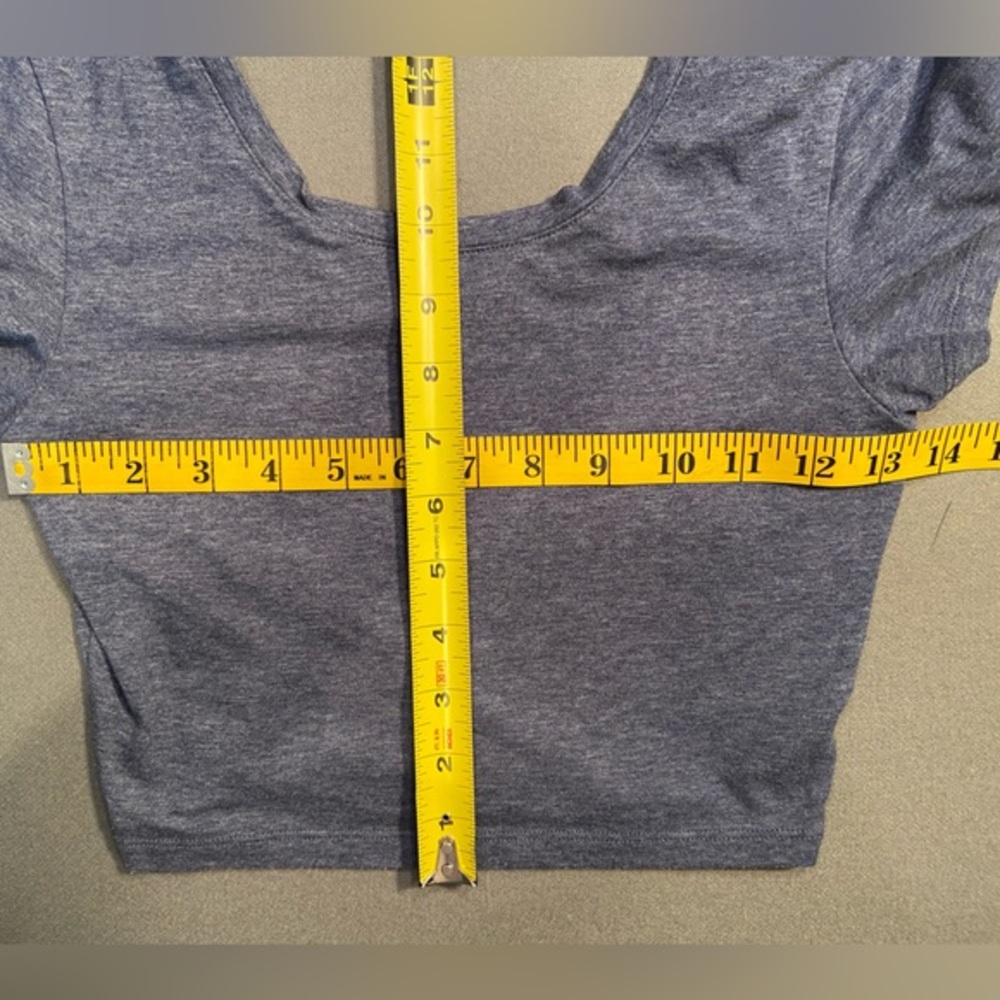 Atmosphere Blue crop top tee shirt, short sleeves, size 8 - Picture 4 of 4
